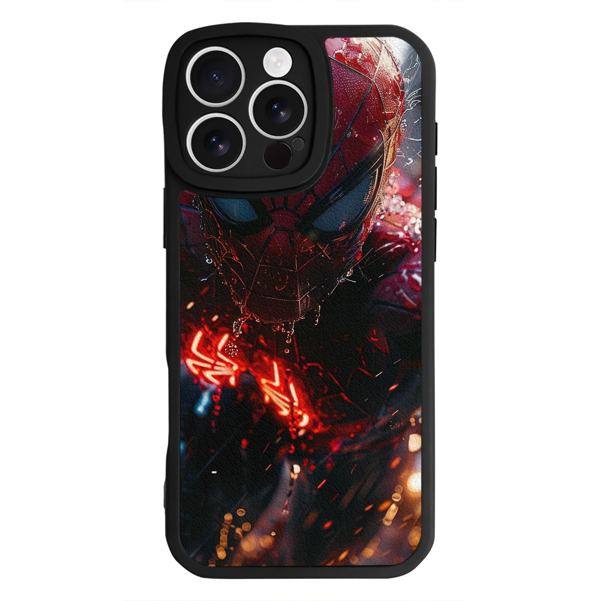 Spider Man スパイダーマン 【iPhone 16シリーズ対応】シリコンスマホケース（レザー調） 材質：シリコン